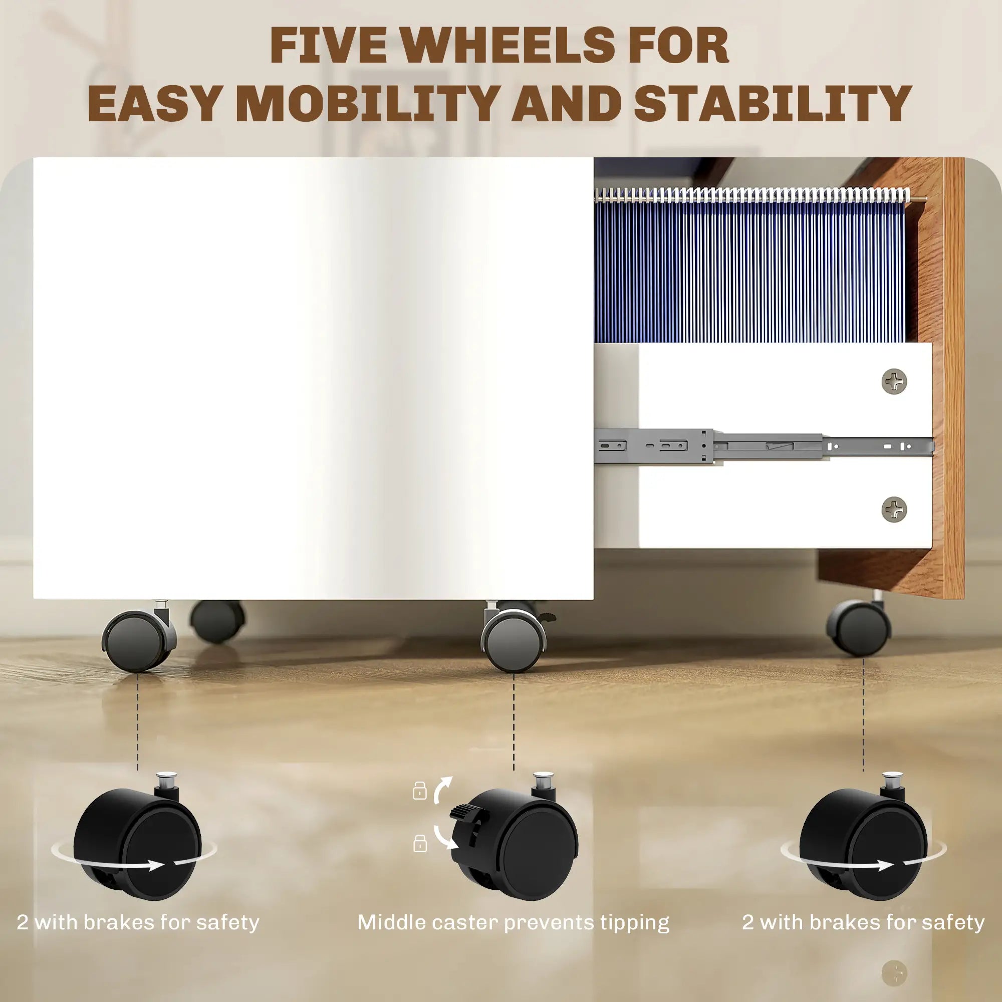 2 Drawer Small Filing Cabinet, Lockable, Office Storage, Nature Wood, White Office Cabinets & Cupboards at Gallery Canada