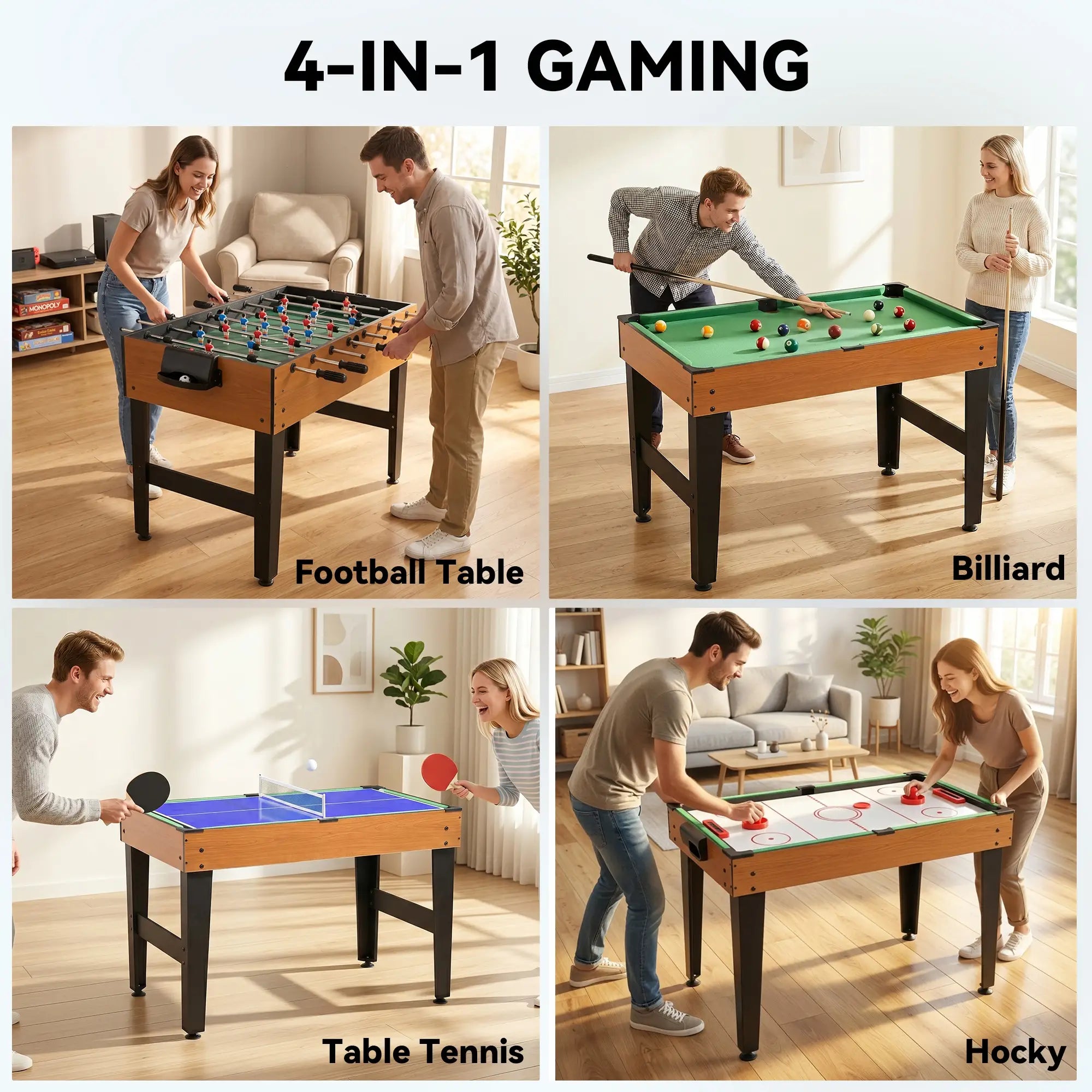 43'' Multi-Gaming Table, Billiards Hockey Tennis Foosball, Family Fun Game Tables at Gallery Canada