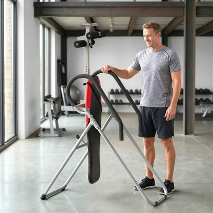 Inversion Table, Heavy Duty Folding Inversion Table with Adjustable Ankle Lock and Safety Belt for Pain Relief Therapy Strength Training Equipment at Gallery Canada