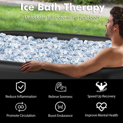 Portable Ice Bath Tub With Lid, Protective Cover, Black Spa & Salon at Gallery Canada