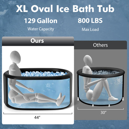 Portable Ice Bath Tub With Lid, Protective Cover, Black Spa & Salon at Gallery Canada