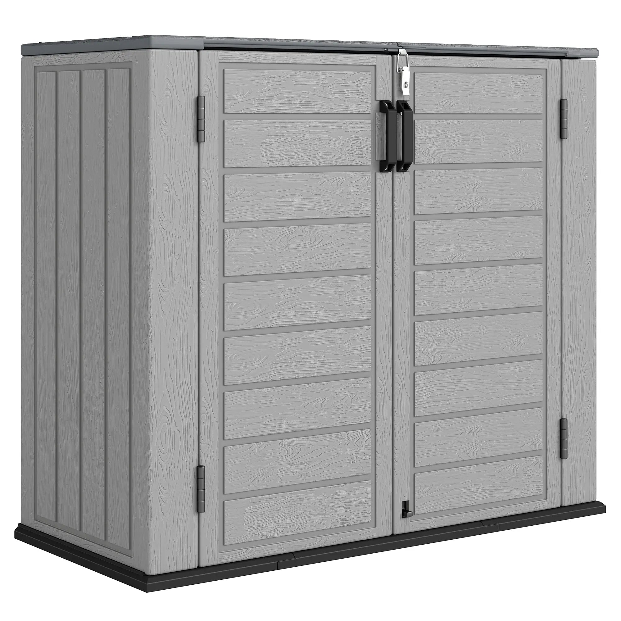 33 Cu.ft Plastic Outdoor Storage Shed, Lockable Doors, Light Grey Outdoor Storage Cabinet at Gallery Canada
