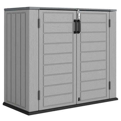 33 Cu.ft Plastic Outdoor Storage Shed, Lockable Doors, Light Grey Outdoor Storage Cabinet at Gallery Canada