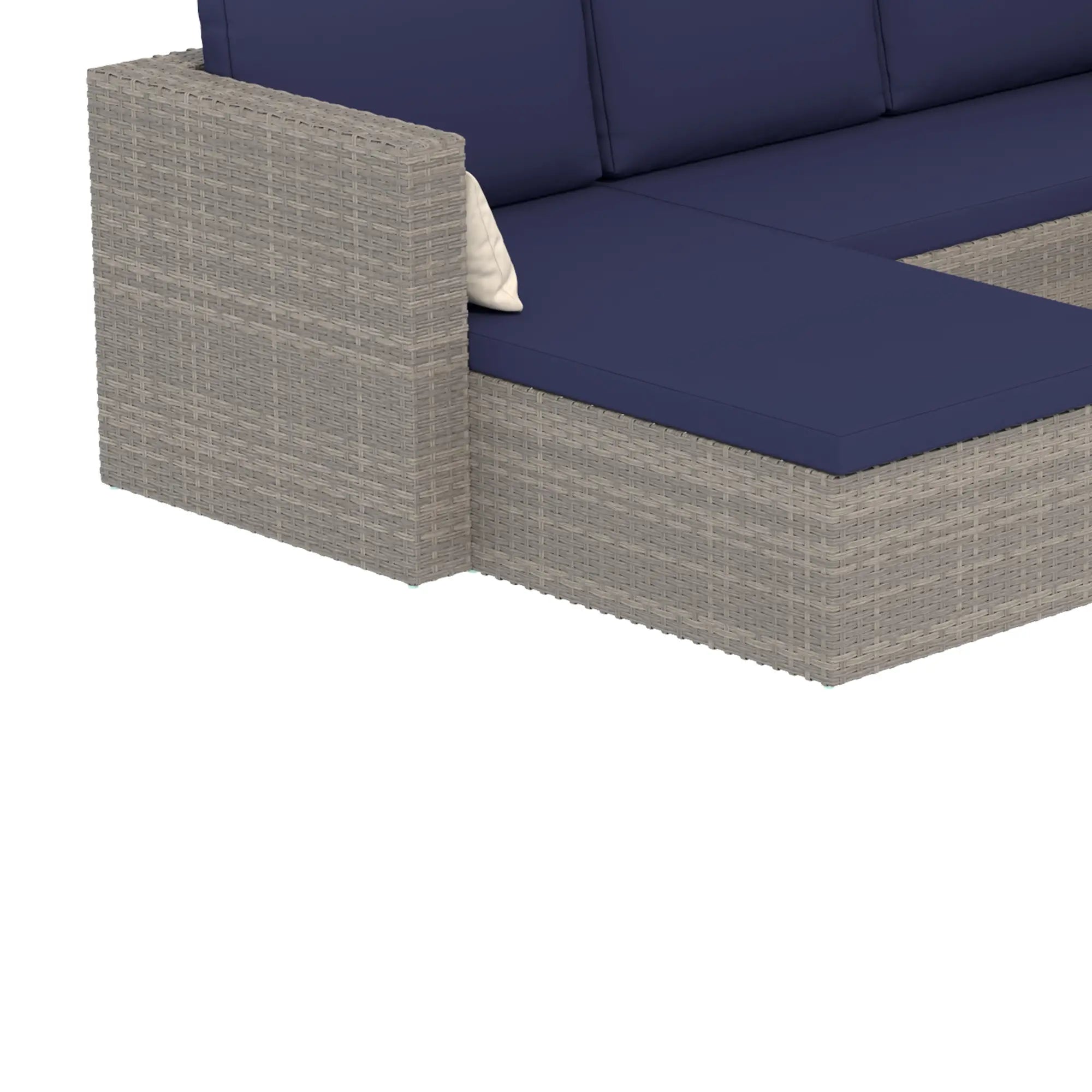 3Pc Rattan Sofa Set With Coffee Table, Cushions, Pillows Patio Furniture Sets at Gallery Canada