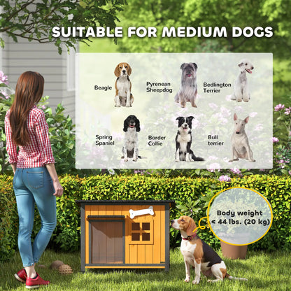Outdoor Dog House, Anti-Chewing Steel Frame, Openable Roof, Removable Floor, Door Curtain, Yellow Dog Cages & Crates at Gallery Canada