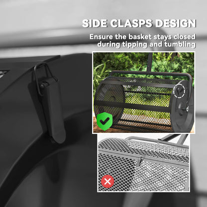 24 Inch Compost Spreader, Adjustable Handle 24.4/26.4 Inch, Black Garden Accessories at Gallery Canada