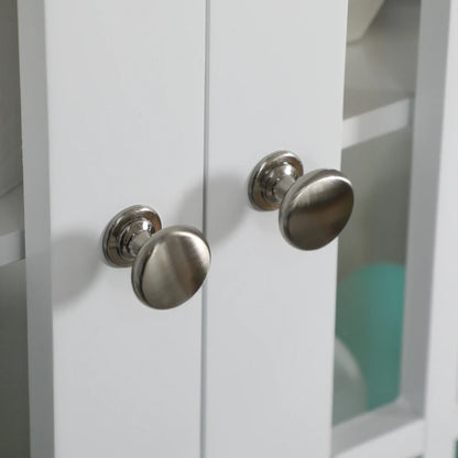 Modern Wall Mount Bathroom Cabinet, Storage Organizer with 2 Door Cabinet and Open Shelf, White Wall Mounted Cabinets at Gallery Canada