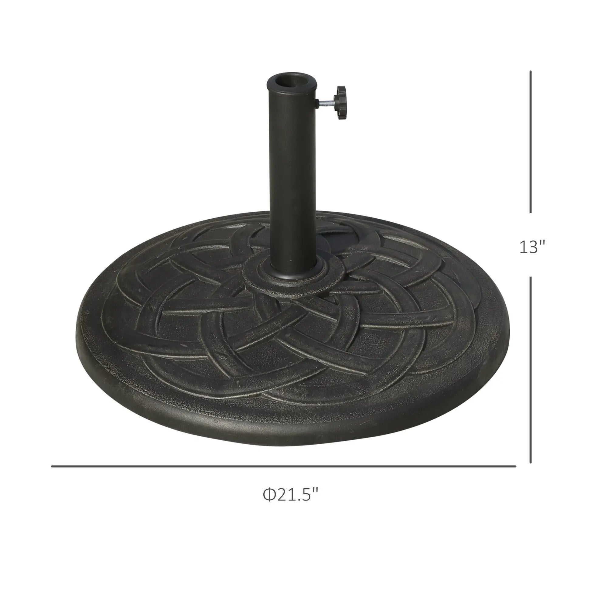 42 lbs 22" Bronze Resin Round Umbrella Base, Patio Stand, Bronze Umbrella Bases at Gallery Canada