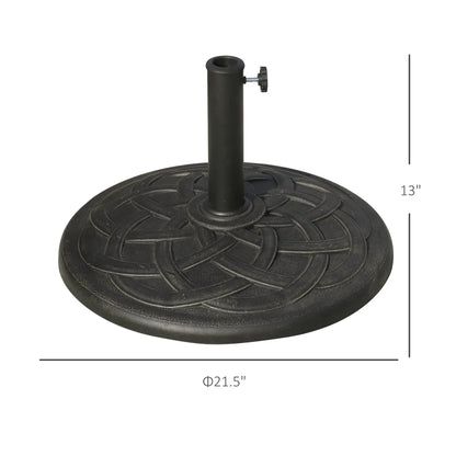 42 lbs 22" Bronze Resin Round Umbrella Base, Patio Stand, Bronze Umbrella Bases at Gallery Canada