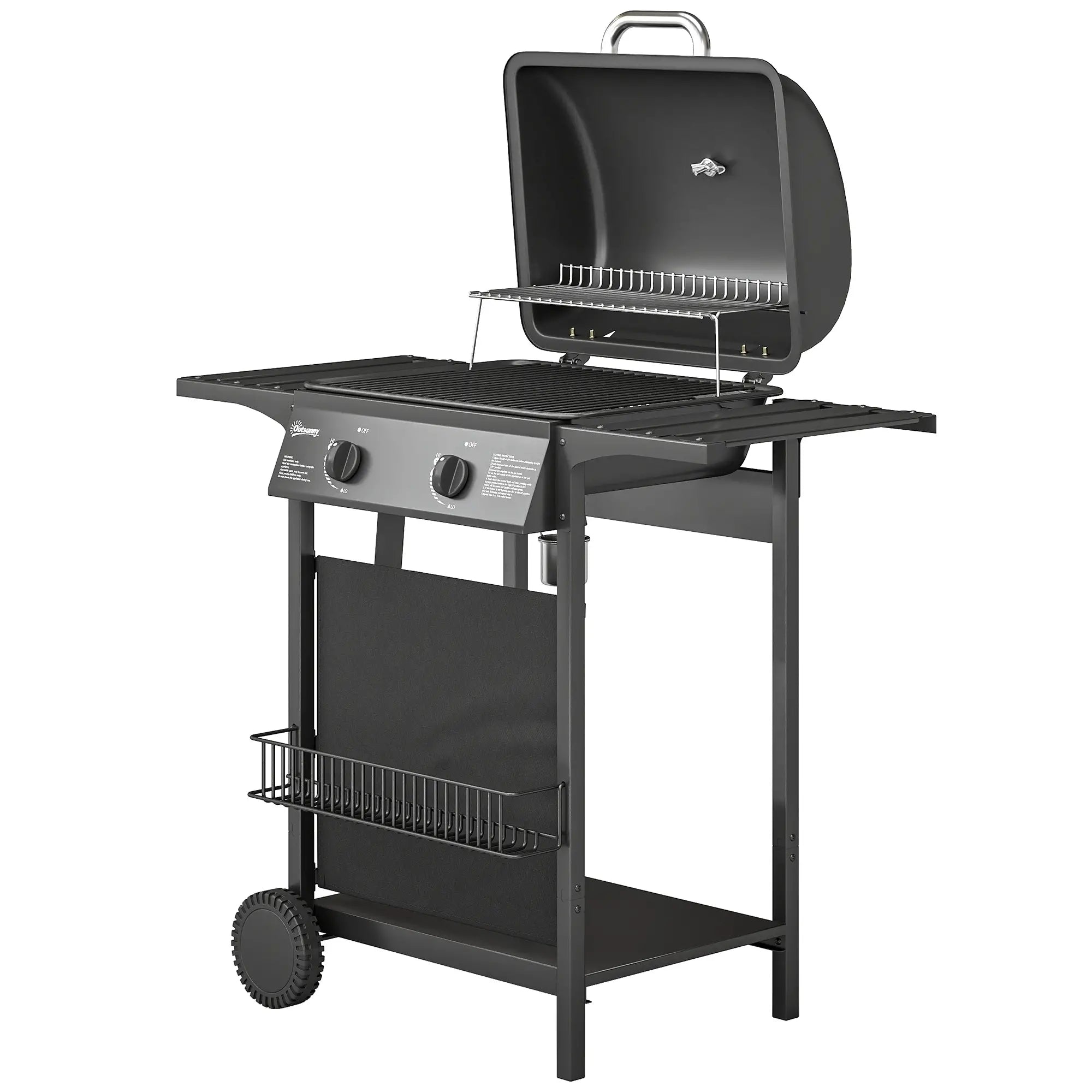 2-Burner Propane Gas Grill, 18000 BTU, Black Propane Gas Grills Black at Gallery Canada