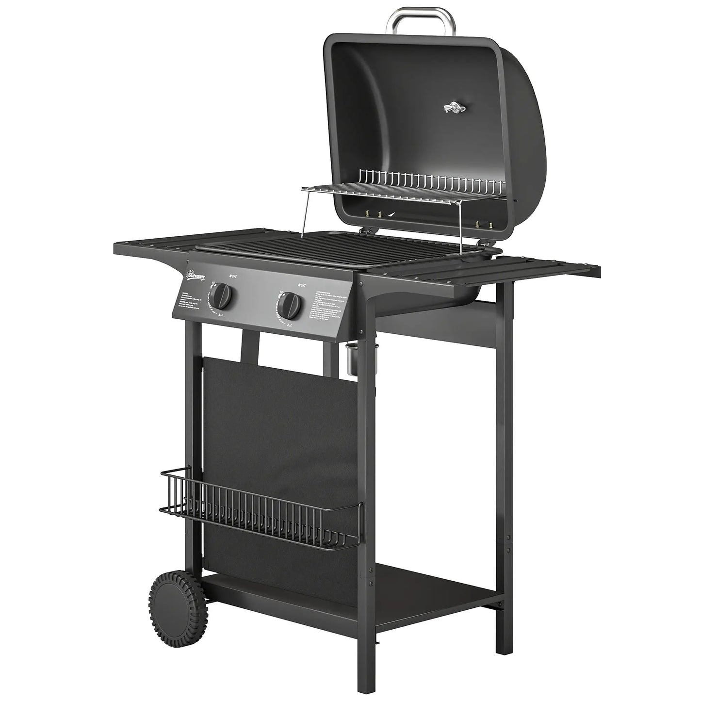 2-Burner Propane Gas Grill, 18000 BTU, Black Propane Gas Grills Black at Gallery Canada