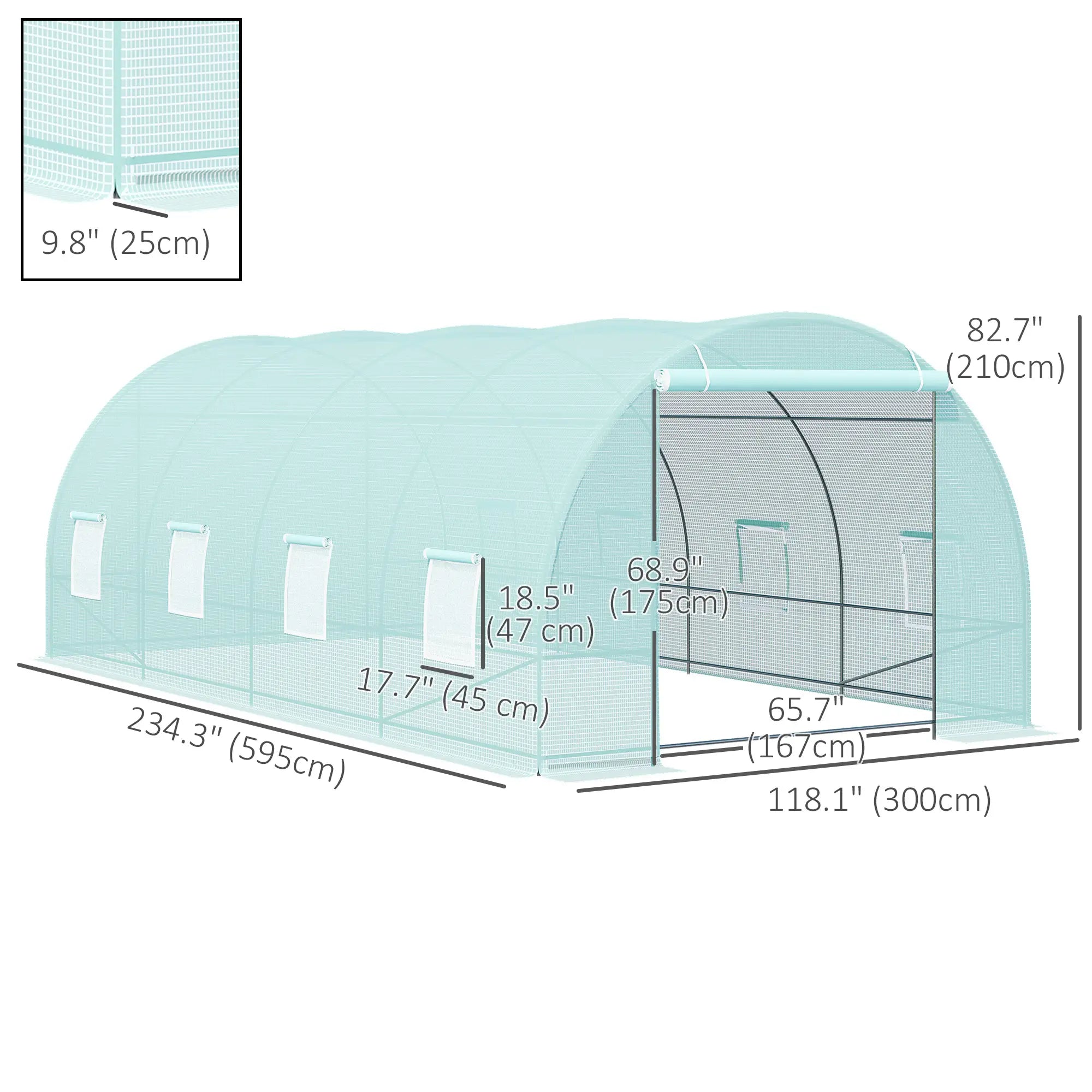 Walk-In Greenhouse 20x10x7ft, Heavy Duty, Outdoor Plant Grow House Walk In Greenhouses at Gallery Canada
