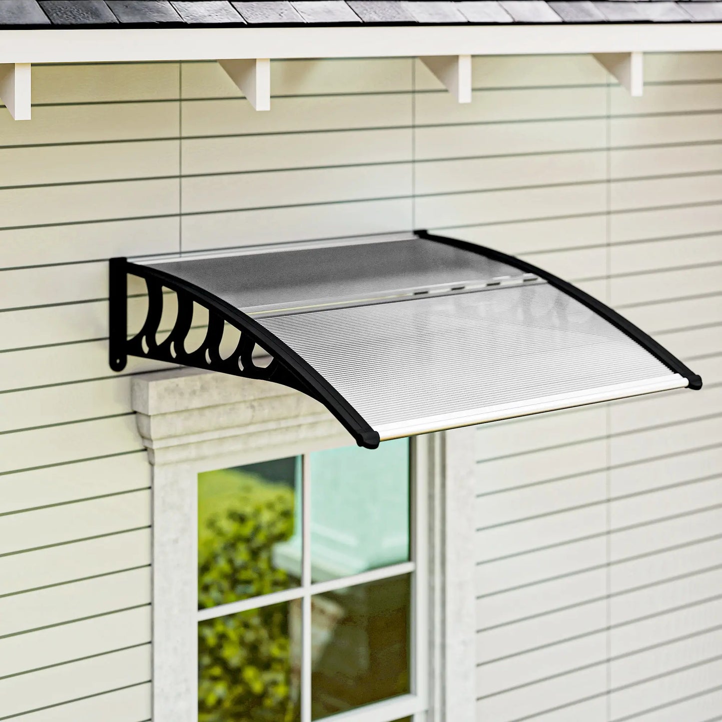 40.6" x 38" Polycarbonate Awning Door Canopy, UV Protection, Clear Door Awnings at Gallery Canada