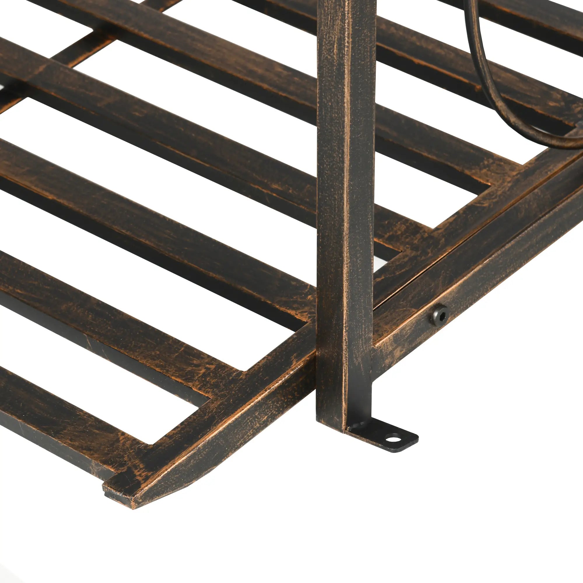 6FT Steel Garden Bridge, Decorative Arc Landscaping Bridge, Brown Garden Bridges at Gallery Canada