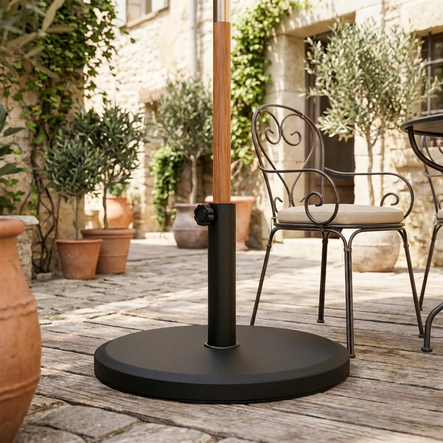 29 lbs Cement Patio Umbrella Base, 19" Heavy Duty Parasol Stand Holder Umbrella Bases at Gallery Canada