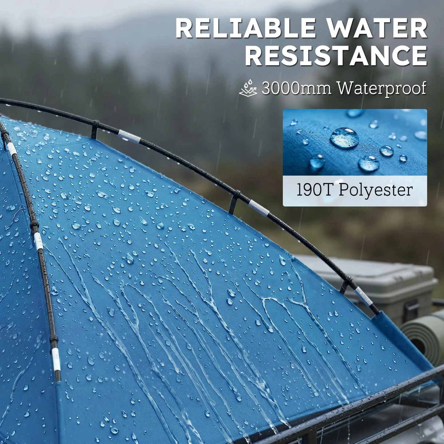 SUV Car Awning Camping Tent, 3000mm Waterproof, Light Blue Camping Tents at Gallery Canada