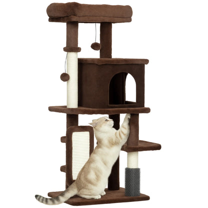 41" Cat Tree with Scratching Posts, Bed, Condo & Toys Multi-Level Cat Towers at Gallery Canada