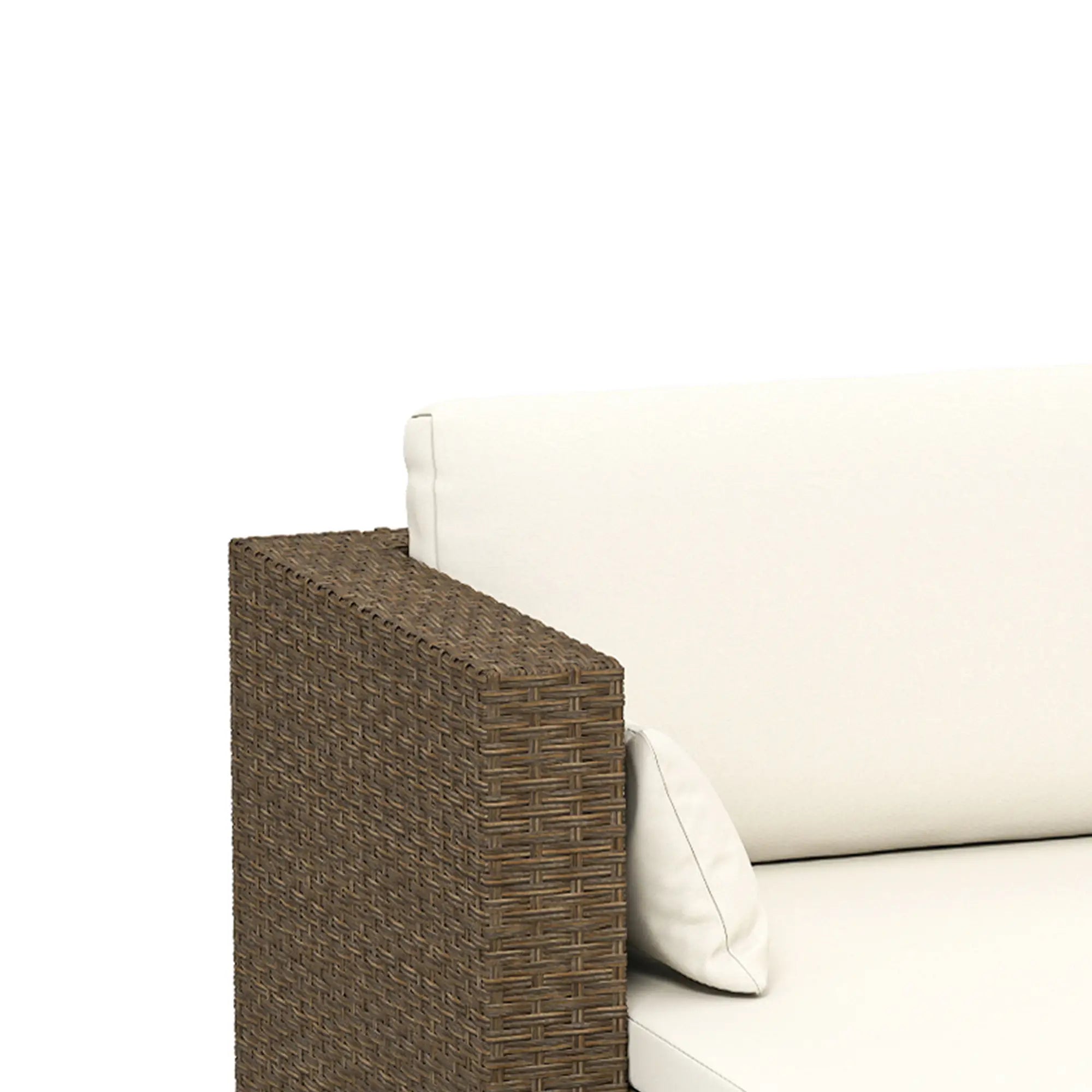 Modern Rattan Sofa Set, 3pcs, Wicker Patio Furniture with Coffee Table Patio Furniture Sets at Gallery Canada