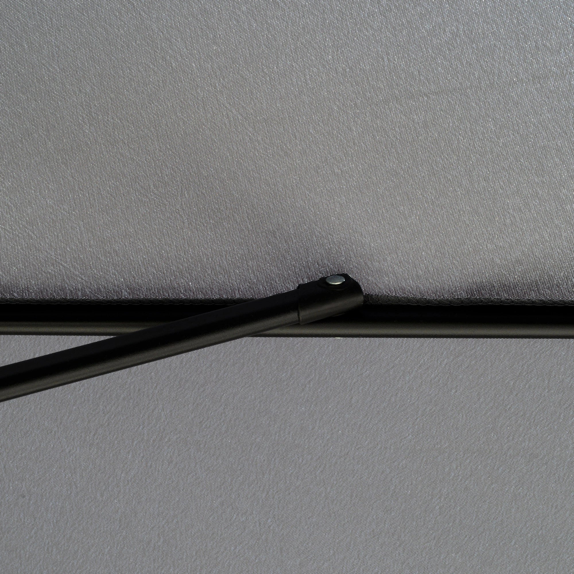 8.5 ft Round Patio Umbrella, Tilt and Crank, Dark Grey Sun Umbrellas at Gallery Canada