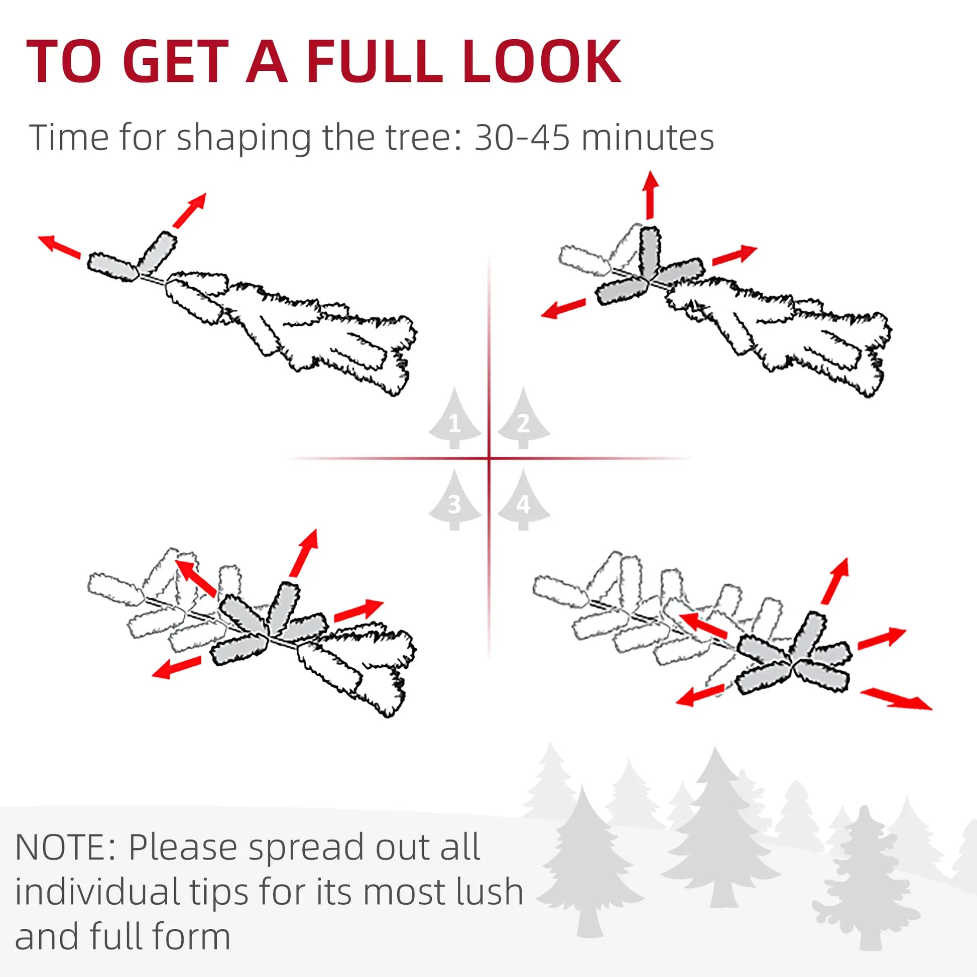 7.5 Foot Flocked Artificial Christmas Tree, 950 Pine Branches, Pine Cones, Red Berries, Green Pencil Christmas Trees at Gallery Canada