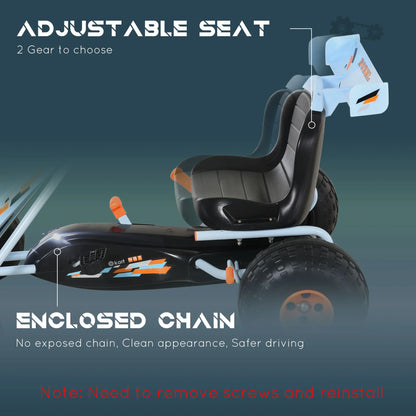 Kids Pedal Go Kart, 4 Wheel Ride on Car, Adjustable Seat, Handbrake, 3-6 Years Pedal Go Karts for Kids at Gallery Canada