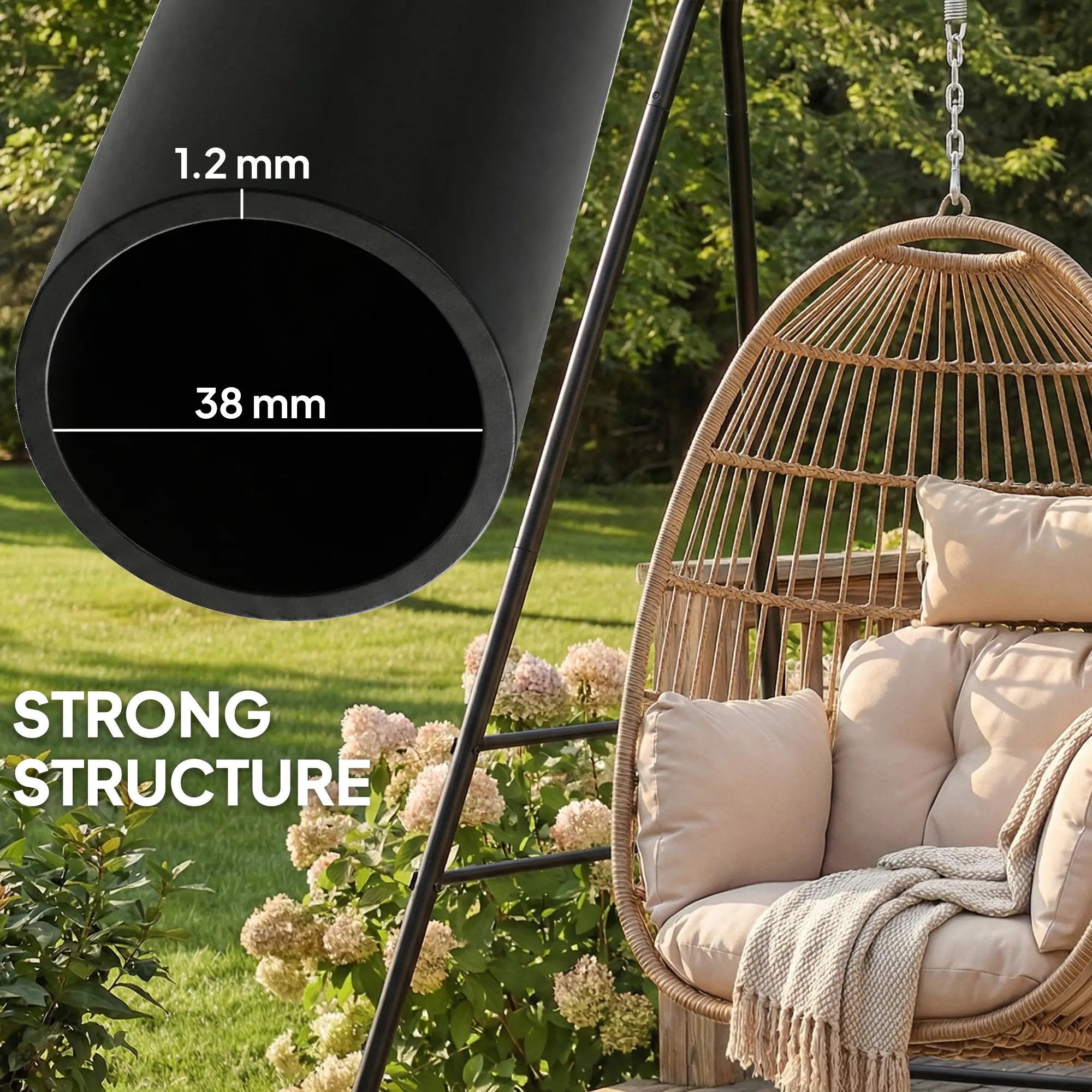 Hanging Hammock Stand, Porch Swing Chair, Indoor Outdoor Construction Hammock Stands at Gallery Canada
