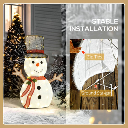 Lighted Snowman Yard Decoration, Indoor Outdoor, White Christmas Decorations at Gallery Canada