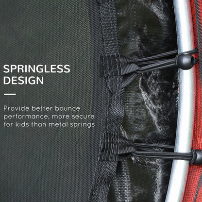 55" Kids Trampoline with Enclosure Net, Indoor/Outdoor, Age 3-6, Red Trampolines at Gallery Canada