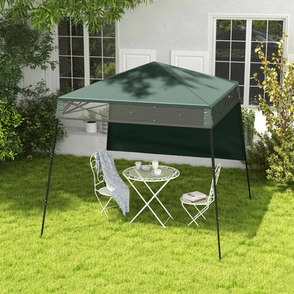 7' x 7' Pop Up Canopy Gazebo Tent, Adjustable Legs, Green Pop Up Canopies at Gallery Canada
