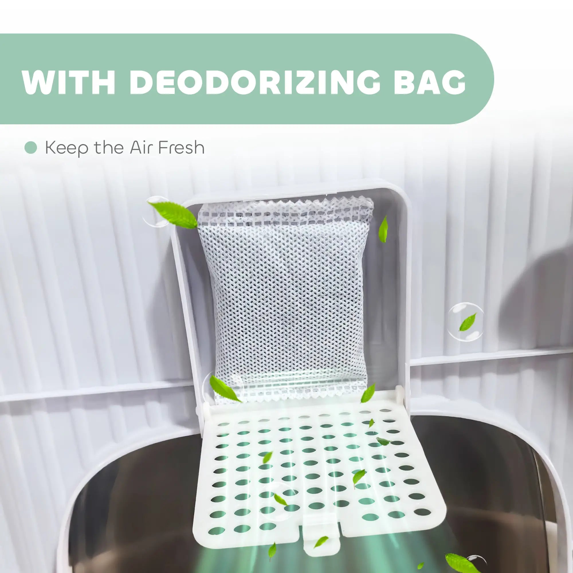 Enclosed Cat Litter Box with Lid, Scoop, Top Entry, Grey Cat Litter Box Enclosures at Gallery Canada