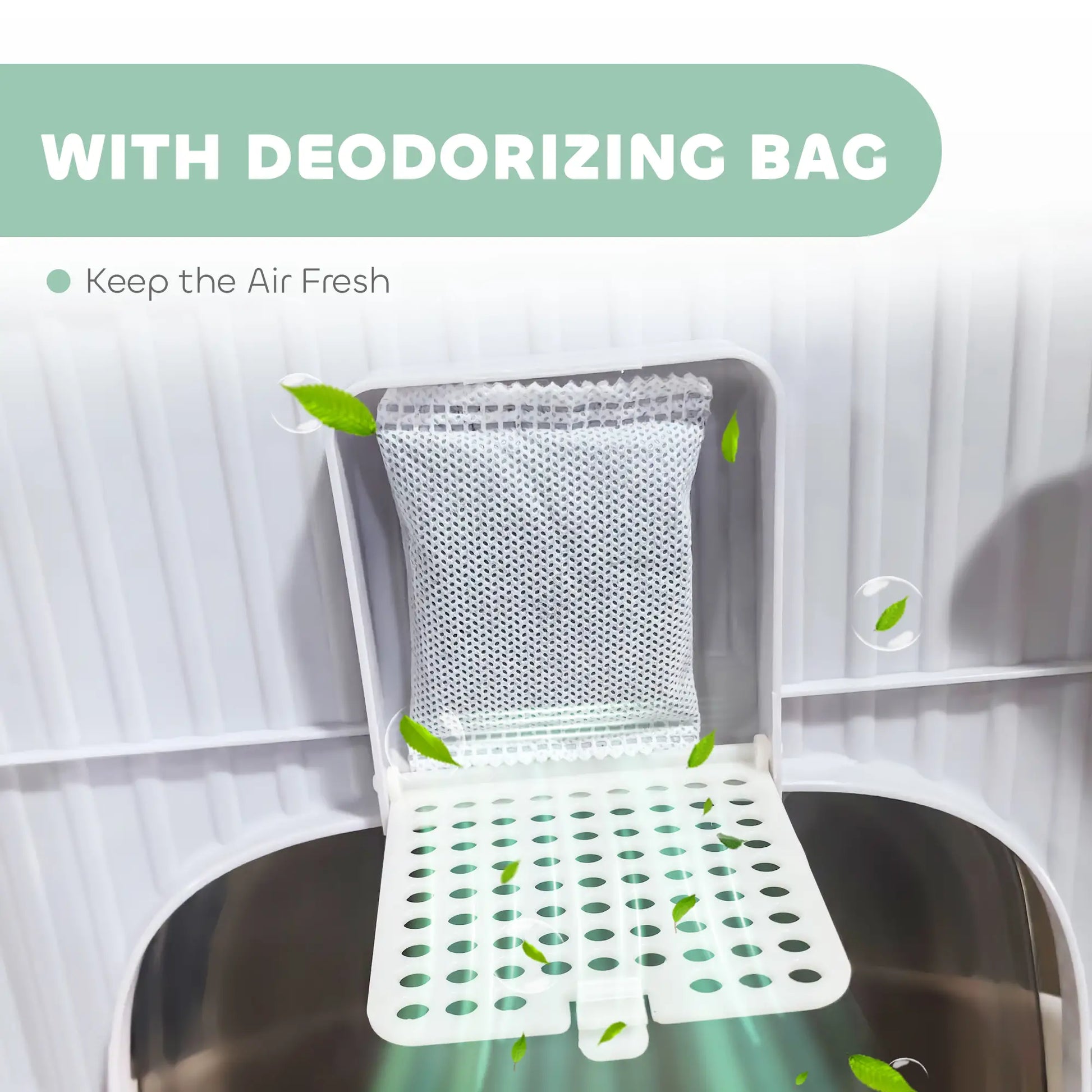 Enclosed Cat Litter Box with Lid, Scoop, Top Entry, Grey Cat Litter Box Enclosures at Gallery Canada