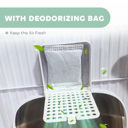 Enclosed Cat Litter Box with Lid, Scoop, Top Entry, Grey Cat Litter Box Enclosures at Gallery Canada