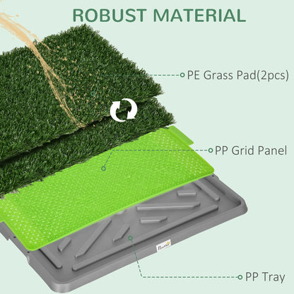Artificial Grass Dog Pee Pad, 26" x 16", 2 Packs, Green Elevated Dog Beds at Gallery Canada