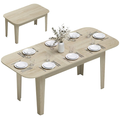 Extendable Oval Dining Table, 4-6, Oak