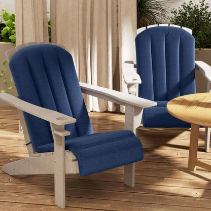 Set of 2 Patio Chair Cushions, High Back, High-Density Foam, Navy Blue Patio Chair Cushions at Gallery Canada
