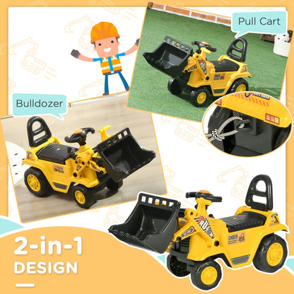 Ride-On Toy Bulldozer, Bucket Horn, Steering Wheel Storage, 18-48 Months, Yellow Toy Excavators at Gallery Canada