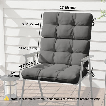 2-Piece Back Seat Cushion, Outdoor Patio Chair Set, Dark Grey Patio Chair Cushions at Gallery Canada