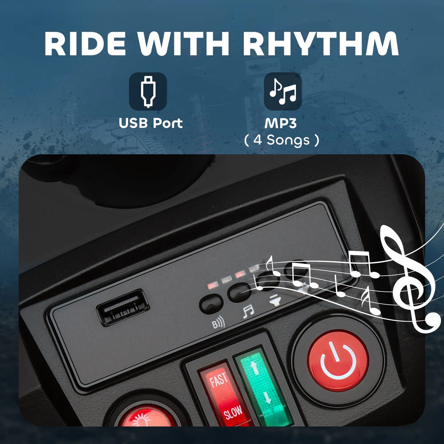 2-Seater All-Terrain 4 Wheeler, 24V Kids ATV, Electric Quad Car, Black Electric Toy Cars at Gallery Canada