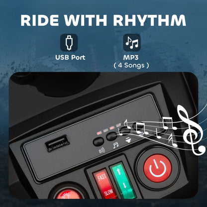 2-Seater All-Terrain 4 Wheeler, 24V Kids ATV, Electric Quad Car, Black Electric Toy Cars at Gallery Canada