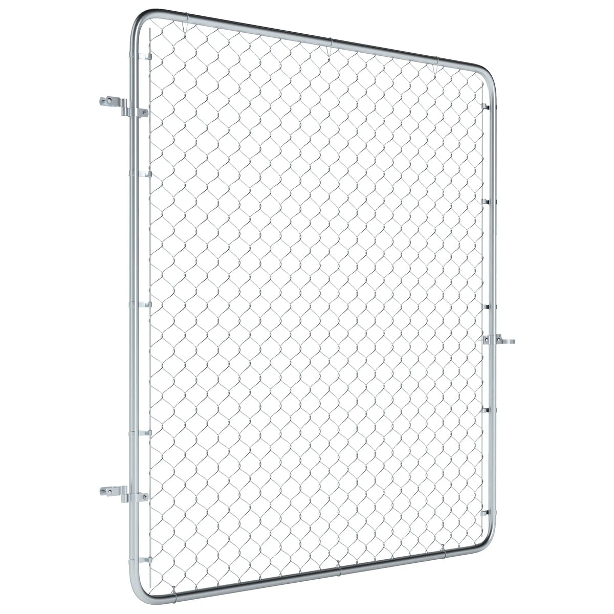 Chain Link Fence Gate, Galvanized Steel Garden Door, 70.9 x 70.9 in., Silver Garden Decor Silver at Gallery Canada