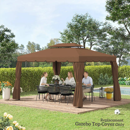 13' x 10' Gazebo Canopy, Double Vented Roof, Coffee Gazebo Canopy Replacement at Gallery Canada