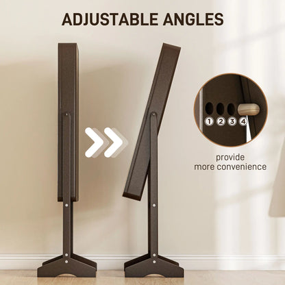 Standing Jewelry Cabinet with LED, Adjustable Mirror, Brown Jewelry Armoire & Jewellery Mirror Cabinets at Gallery Canada