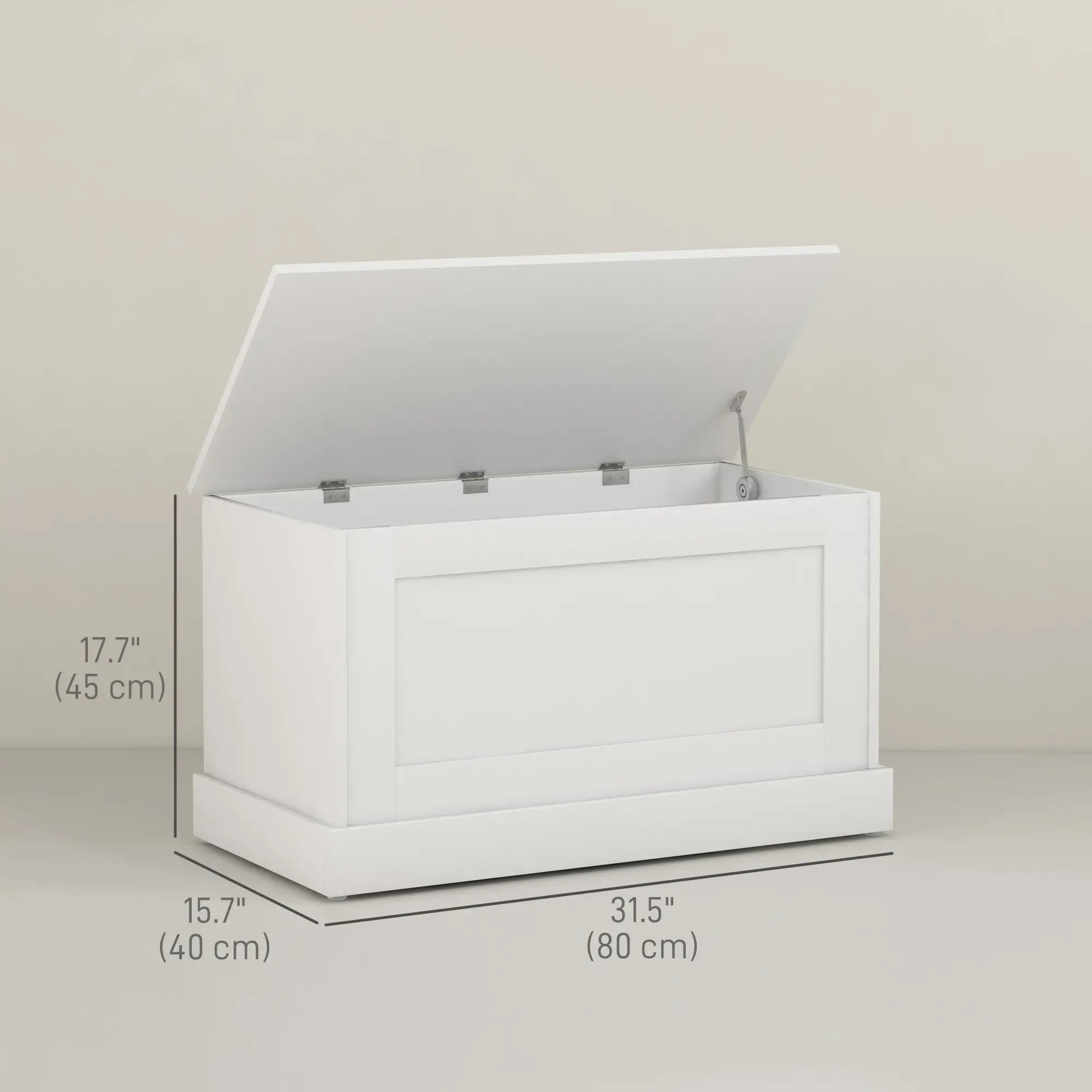 31.5 Inches Storage Chest, Wooden Box, Wood Grain, White Storage Cabinets at Gallery Canada