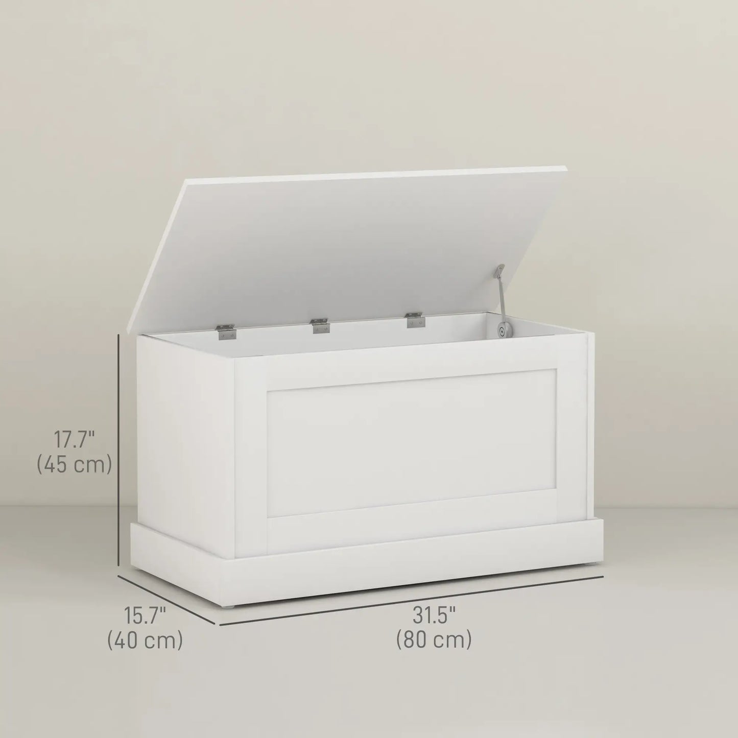 31.5 Inches Storage Chest, Wooden Box, Wood Grain, White Storage Cabinets at Gallery Canada
