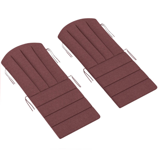 Set of 2 Patio Chair Cushions, High Back Adirondack, High-Density Foam, Wine Red Patio Chair Cushions Wine Red at Gallery Canada