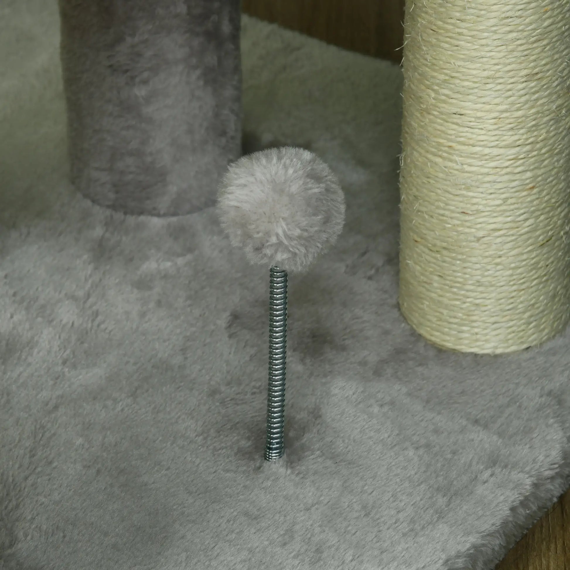 57.5" Cat Tree with Scratching Posts, Large Cat Tower, Bed, House, Toys, Grey Cat Posts at Gallery Canada