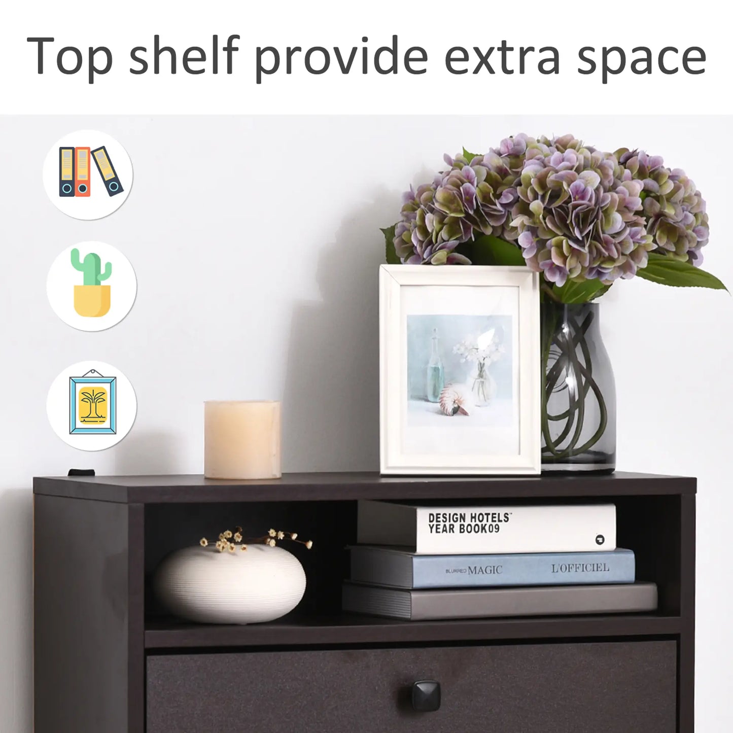 Slim Shoe Storage, 3 Flip Drawers, Adjustable Shelves, 9 Pair, Coffee Shoe Storage Cabinets & Racks at Gallery Canada