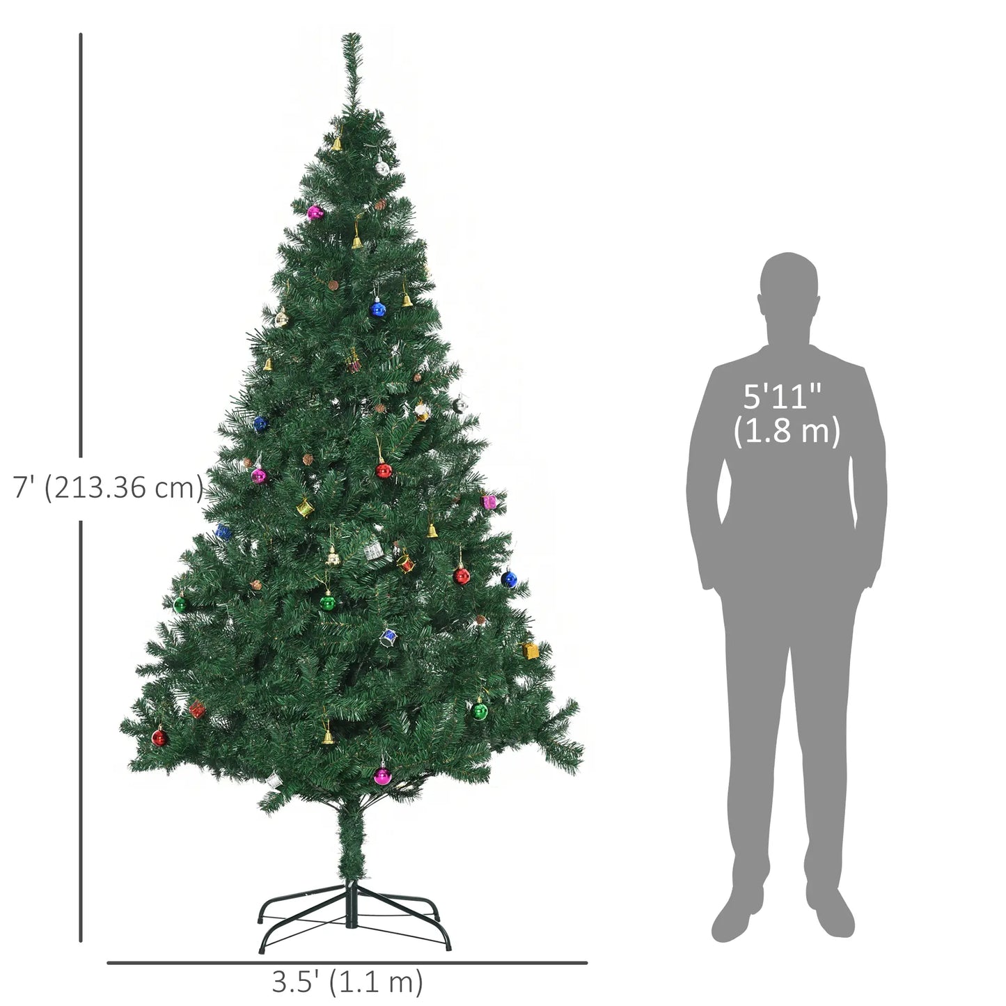 7ft Artificial Christmas Tree, Holiday Party Decoration, Green Artificial Christmas Trees at Gallery Canada