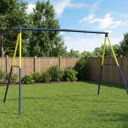 Kids Swing Set, Heavy Duty Metal, 2 Seat, Supports 150 kg, Indoor Outdoor, Blue Gym Sets & Swings at Gallery Canada