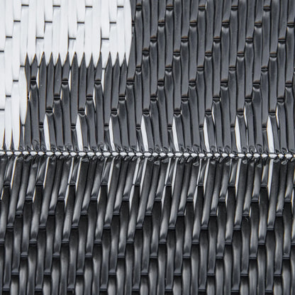 Reversible Outdoor RV Rug, 6' x 9', Patio Mat, Black & White Garden Decor at Gallery Canada